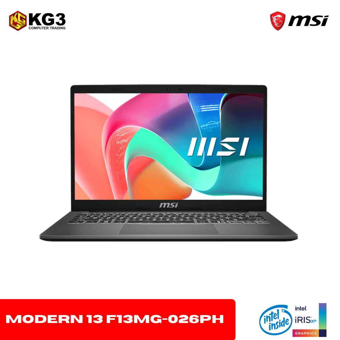 MSI Modern 13 F13MG-026PH | Intel Core i7-1355U | Intel Iris Xe Graphics | 13.3” FHD (1920×1080) | Windows 11
