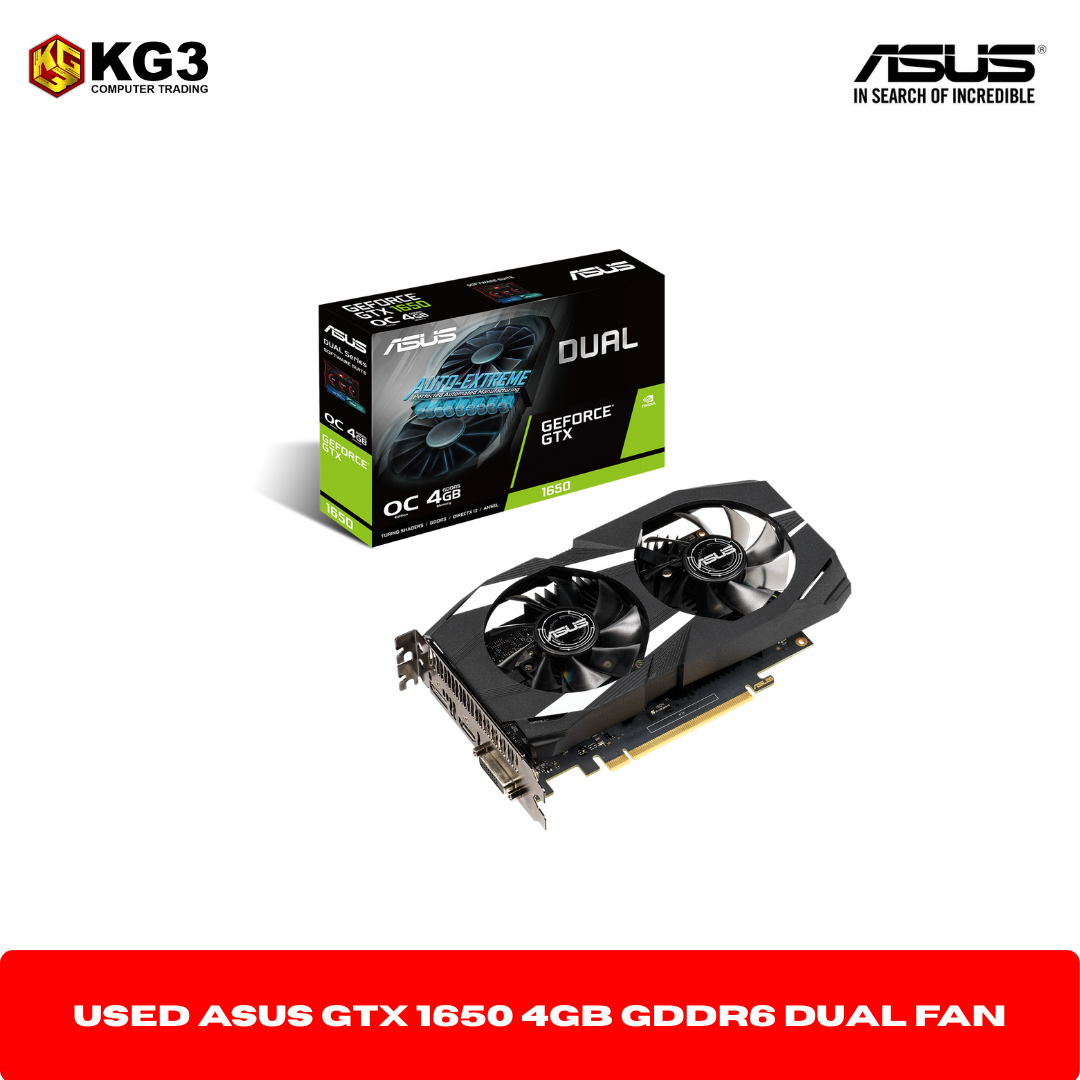 Used ASUS GTX 1650 4GB GDDR6 Dual Fan