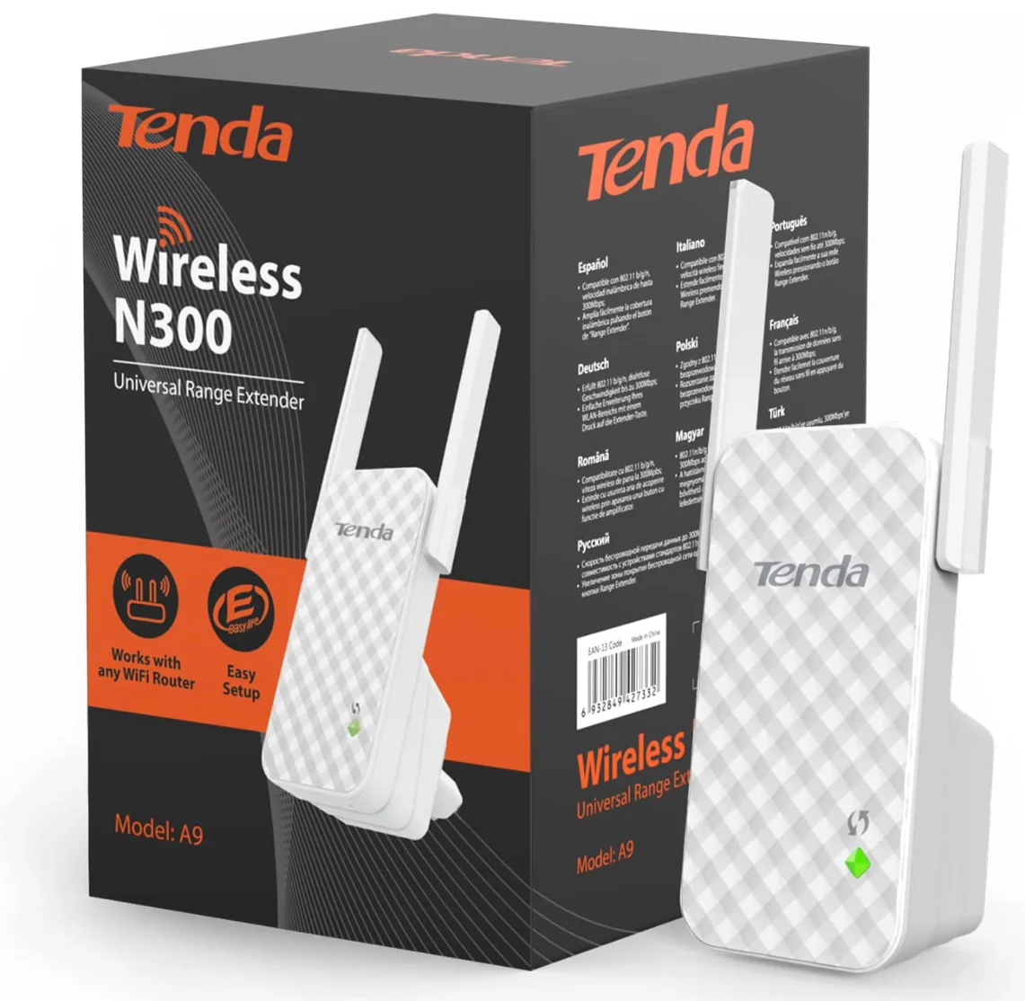 Tenda A9 Wireless N300 Universal Range Extender / Repeater