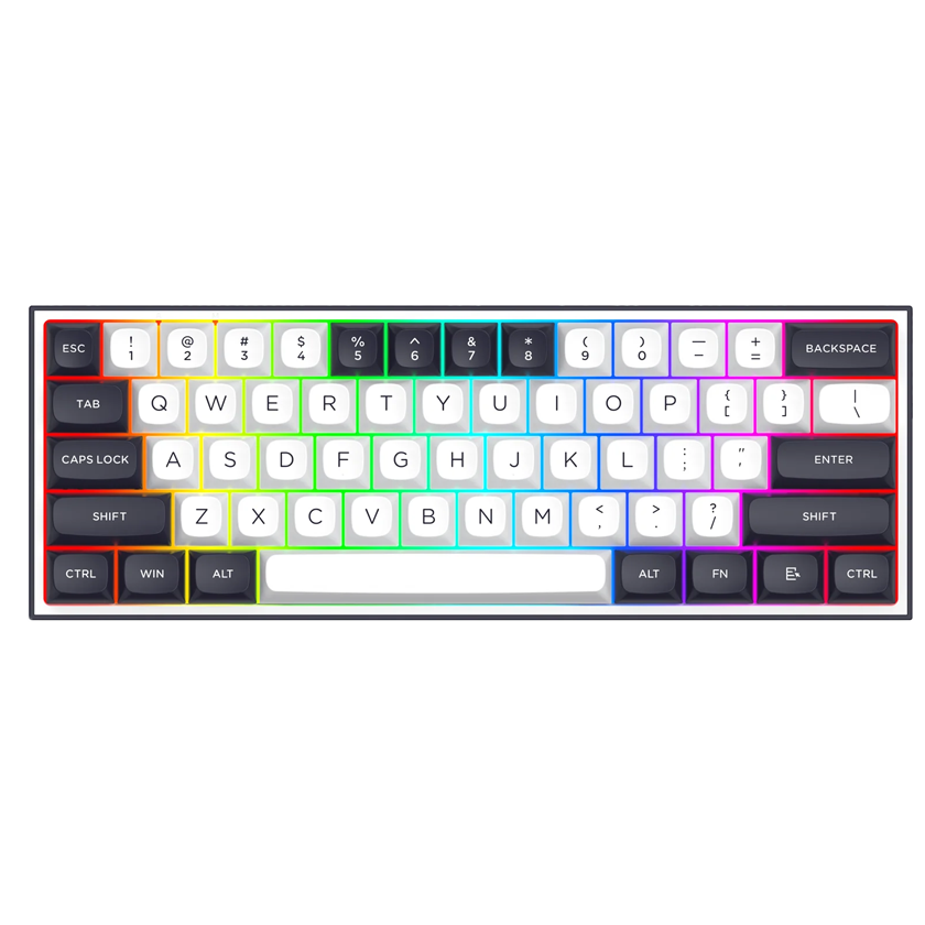 REDRAGON KEYBOARD WIRELESS (K717WB RGB-PRO) ALCOR WHITE+BLACK